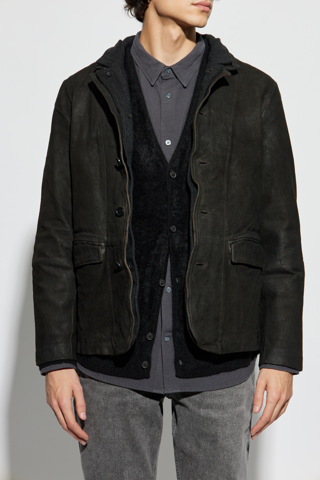 AllSaints Suede jacket Survey with vintage effect | Men's